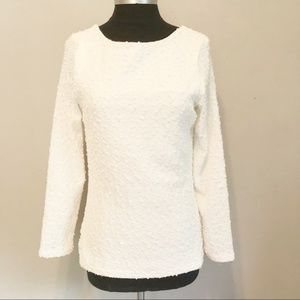 Jennifer Lopez White Embellished Low Cut Back